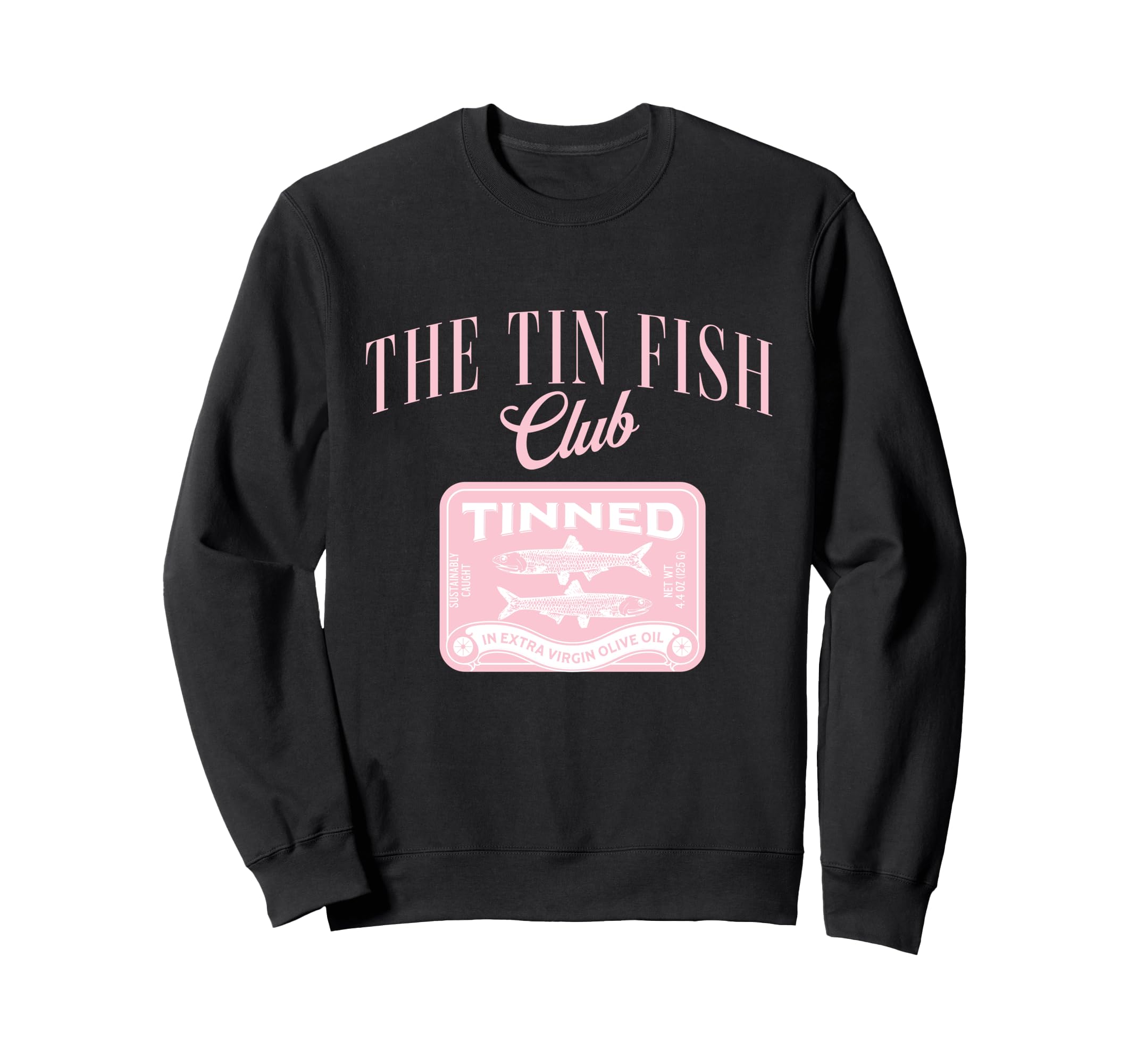 Tin Fish Club Tinned Fish Y2K Sweatshirt - Unique Graphic for Adults - T-Shirt, Sweatshirt, Hoodie
