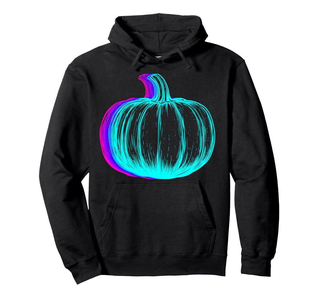 Pumpkin Vegetable Halloween Vaporwave Hoodie - Trendy Graphic for Adults - T-Shirt, Sweatshirt, Hoodie