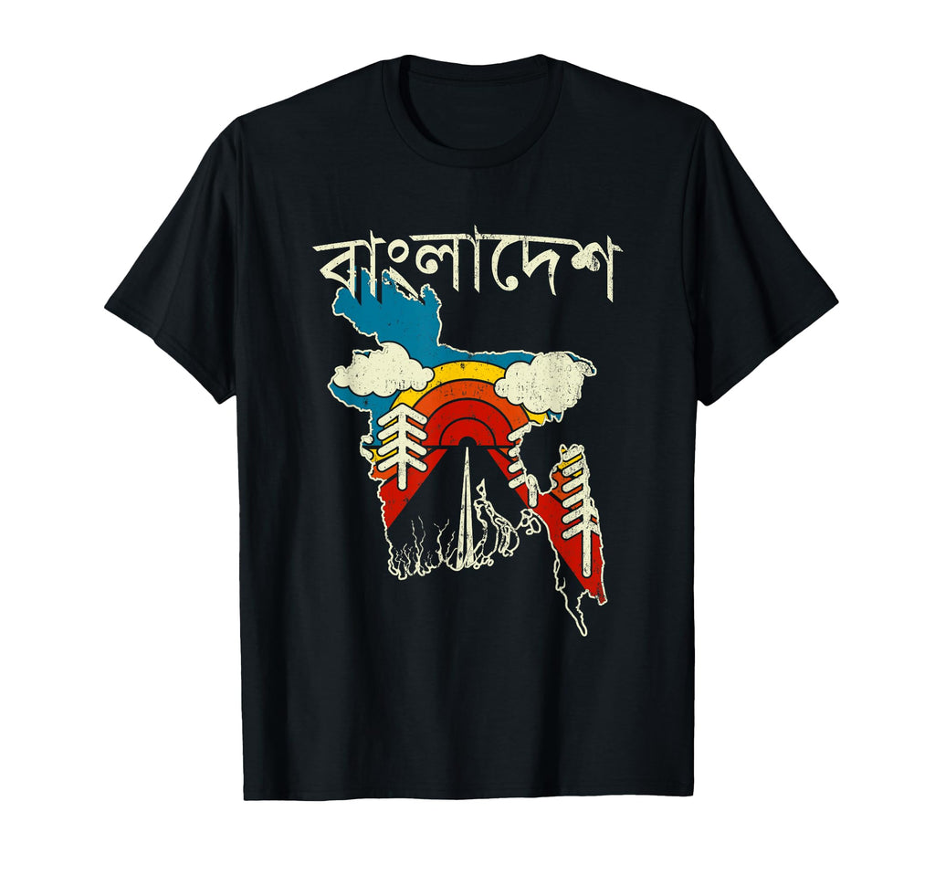 Bangladesh Bengali Letters Country T-Shirt - Aesthetic Graphic Unisex - T-Shirt, Sweatshirt, Hoodie