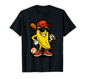Banana Baseball Cartoon Funny Sports T-Shirt - Novelty Apparel Unisex - T-Shirt, Sweatshirt, Hoodie