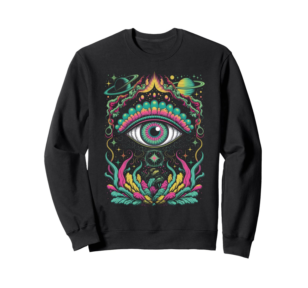 Psychedelic Eye Psychedelic Colorful Sweatshirt - Aesthetic Graphic Unisex - T-Shirt, Sweatshirt, Hoodie