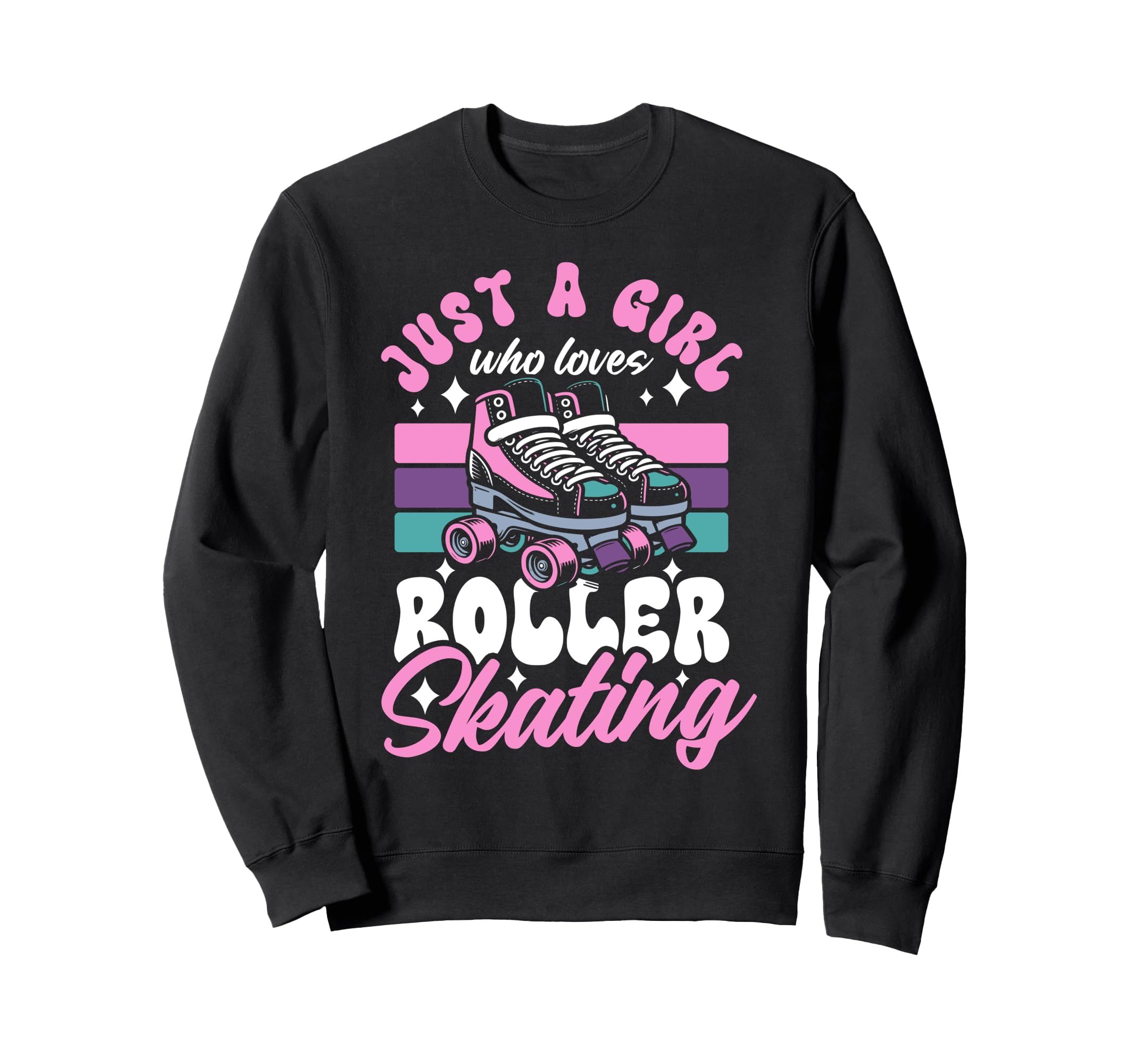 Roller Skating Skate 1970S Just Who Sweatshirt - Custom Art Print Men Women - T-Shirt, Sweatshirt, Hoodie