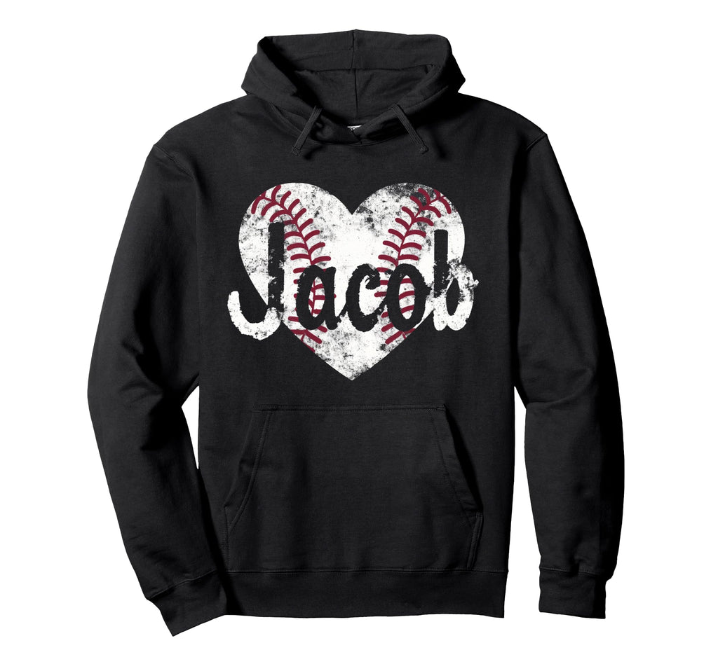 Jacob Baseball Personalized Name Hoodie - Casual Everyday Wear for Adults - T-Shirt, Sweatshirt, Hoodie