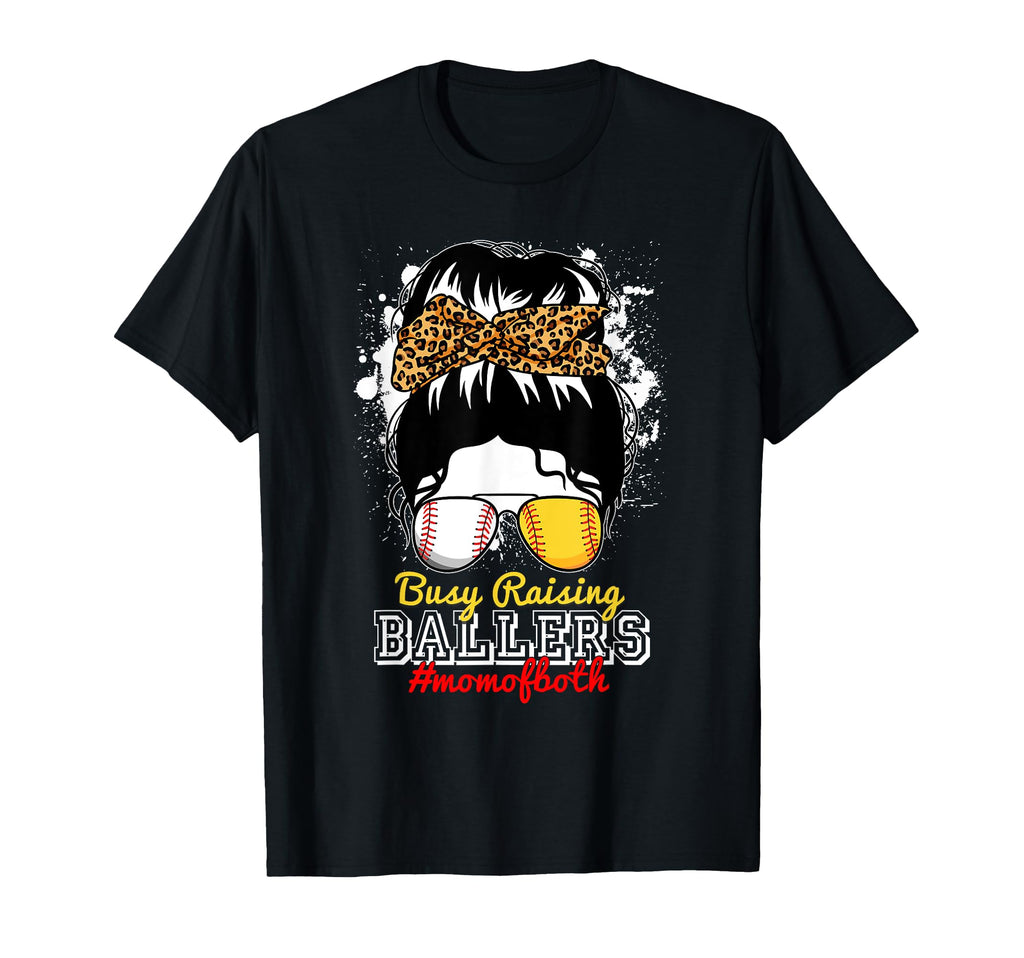 Busy Raising Ballers Baseball Softball T-Shirt - Novelty Apparel Men Women - T-Shirt, Sweatshirt, Hoodie