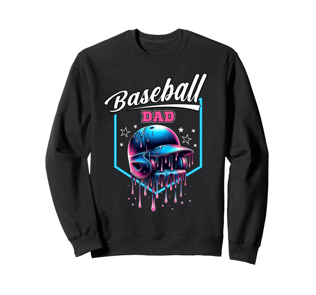 Baseball Dad Ice Cream Drip Sprinkles Sweatshirt - Novelty Apparel Unisex - T-Shirt, Sweatshirt, Hoodie