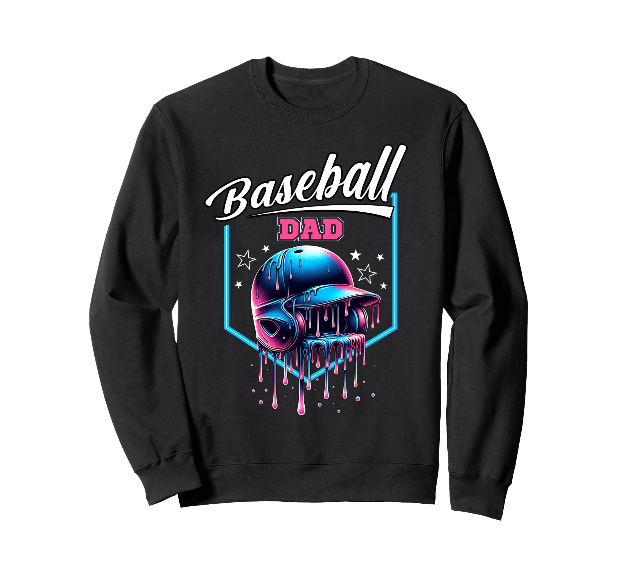 Baseball Dad Ice Cream Drip Sprinkles Sweatshirt - Novelty Apparel Unisex - T-Shirt, Sweatshirt, Hoodie