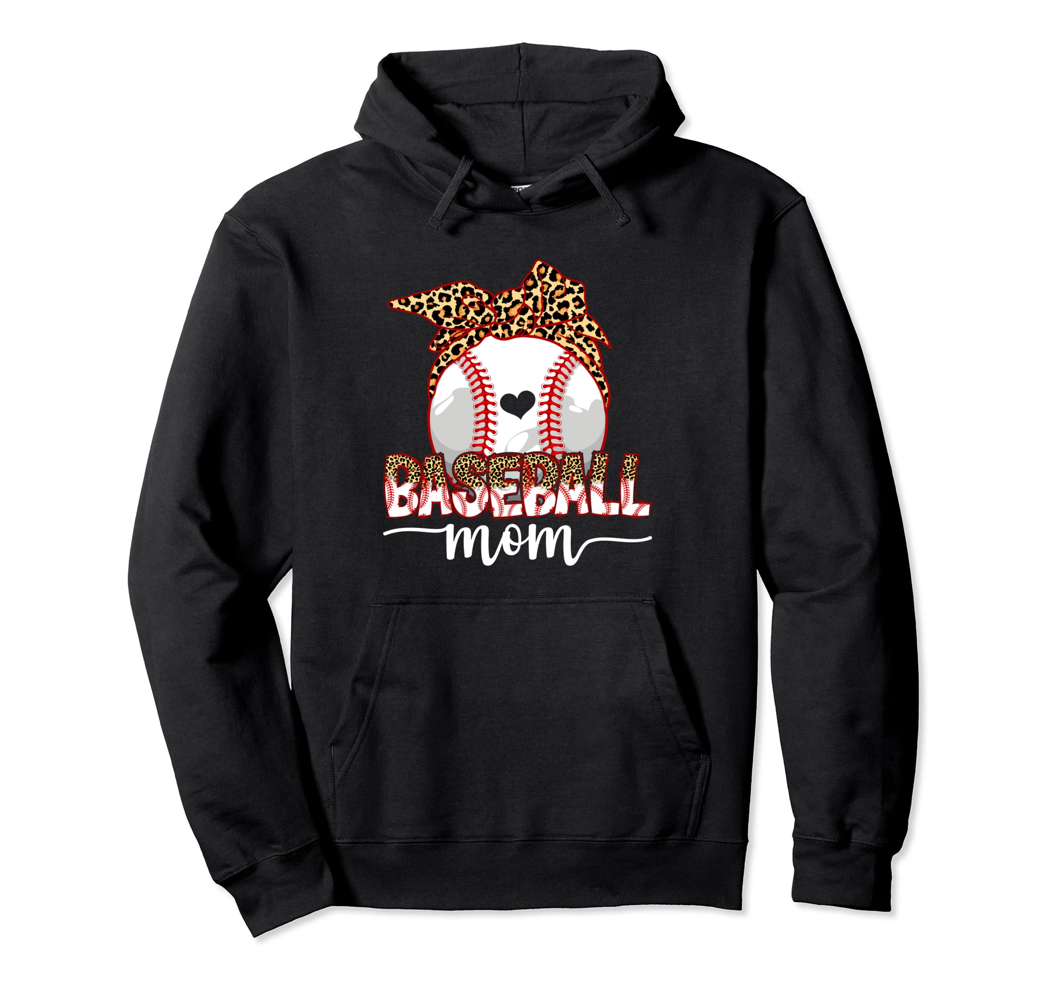 Leopard Baseball Baseball Mom Life Hoodie - Streetwear Style Men Women - T-Shirt, Sweatshirt, Hoodie