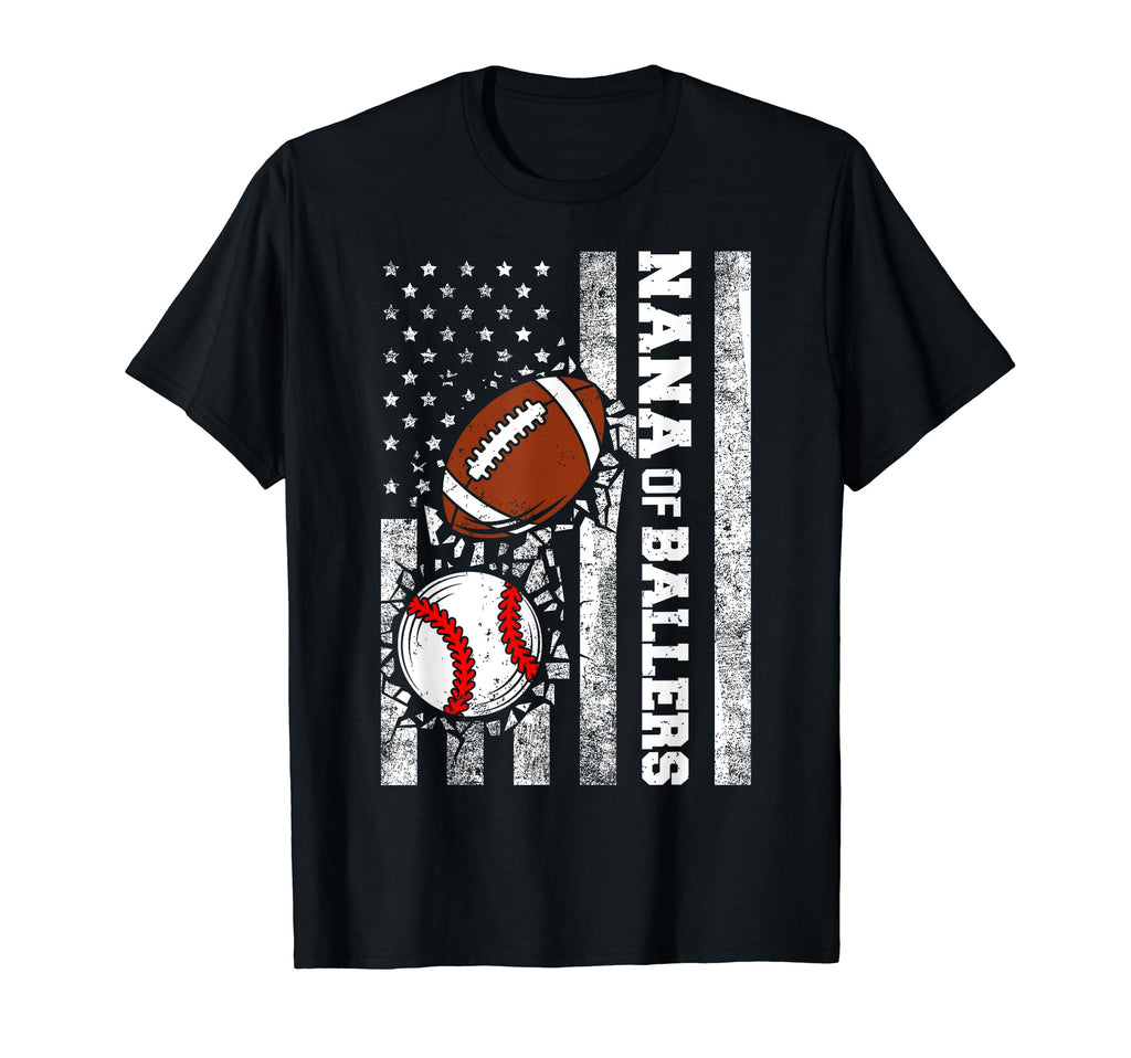 Nana Ballers Funny Usa Flag Football T-Shirt - Trendy Graphic Men Women - T-Shirt, Sweatshirt, Hoodie