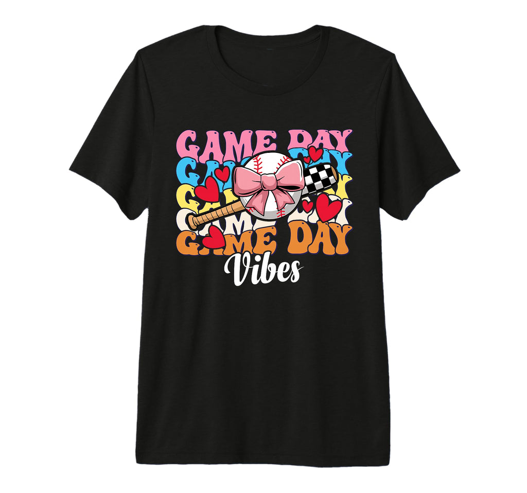 Game Day Vibes Coquette Bow Softball T-Shirt - Fun Novelty Design Unisex - T-Shirt, Sweatshirt, Hoodie
