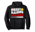 Busy Raising Ballers Softball Hoodie - Fun Novelty Design Men Women - T-Shirt, Sweatshirt, Hoodie