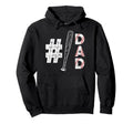 Number One Baseball Dad Fathers Day Hoodie - Minimalist Print Men Women - T-Shirt, Sweatshirt, Hoodie