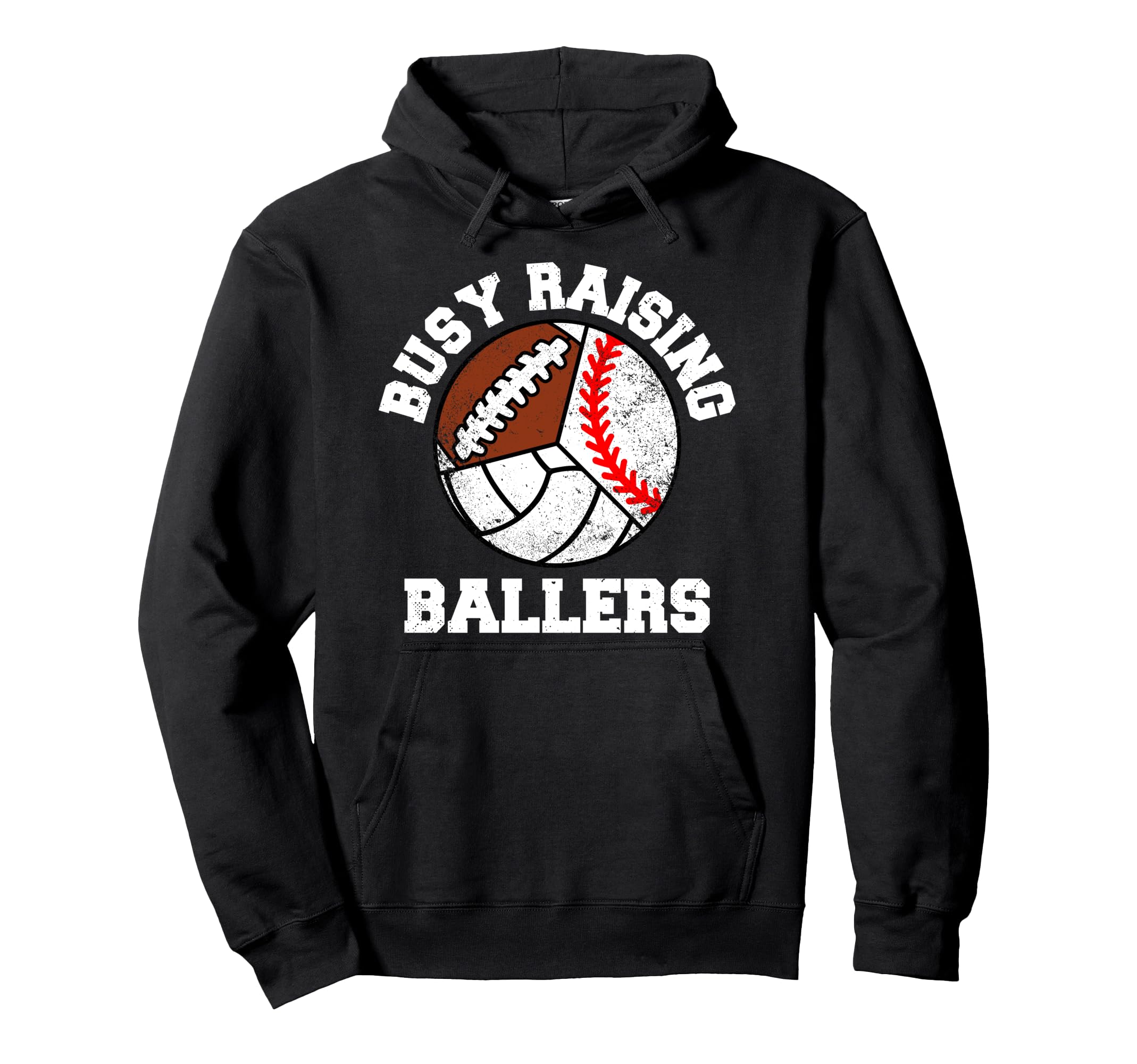 Busy Raising Ballers Funny Baseball Hoodie - Aesthetic Graphic Unisex - T-Shirt, Sweatshirt, Hoodie