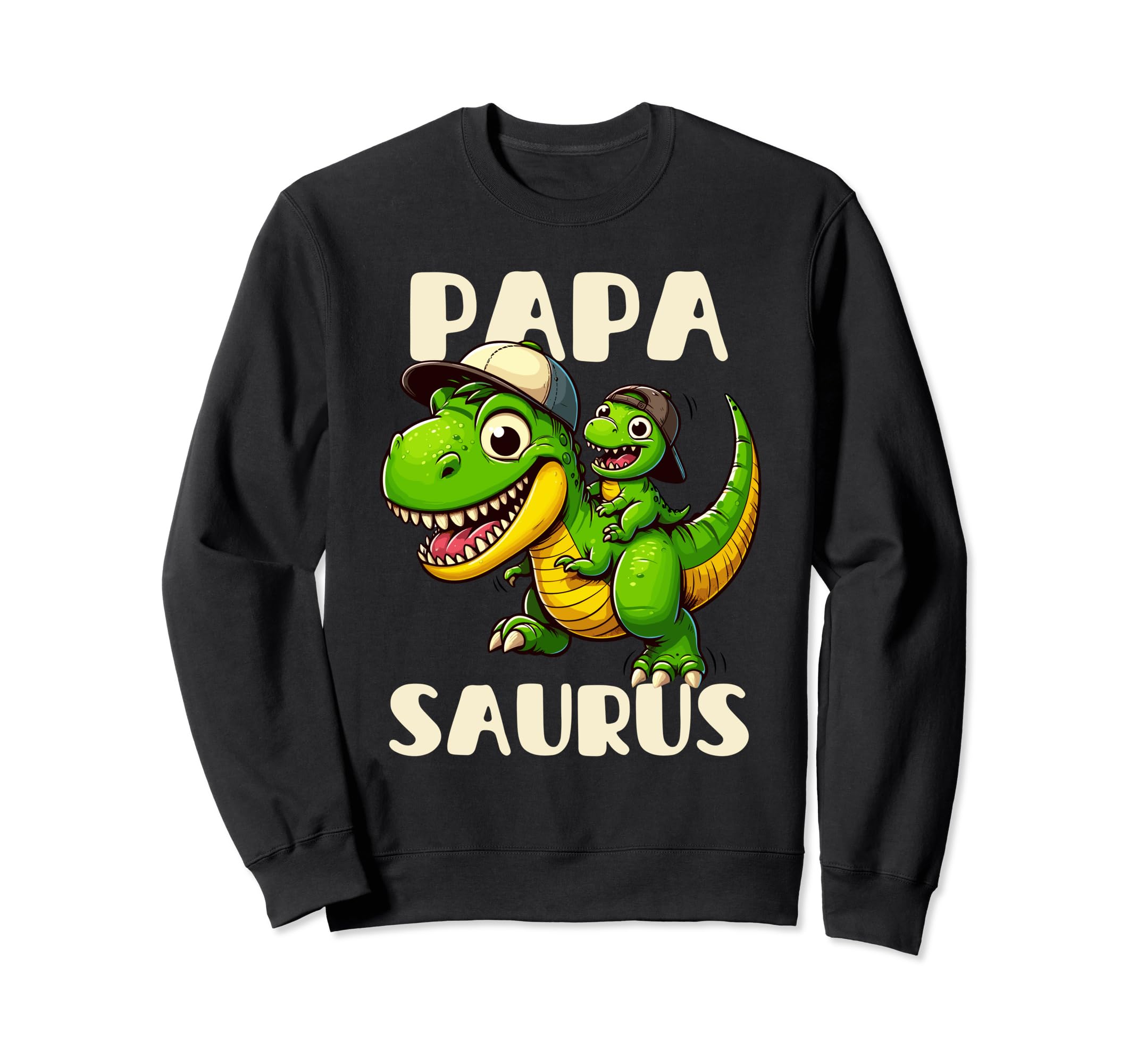 Fathers Day Dinosaur Father Dad Sweatshirt - Graphic Print for Adults - T-Shirt, Sweatshirt, Hoodie