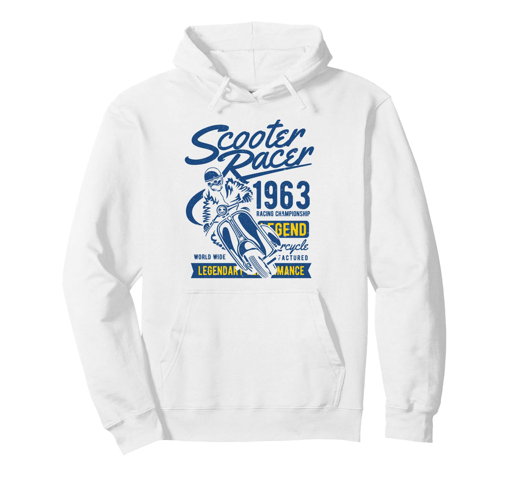 Scooter Racer Distressed Hoodie - Streetwear Style Unisex - T-Shirt, Sweatshirt, Hoodie