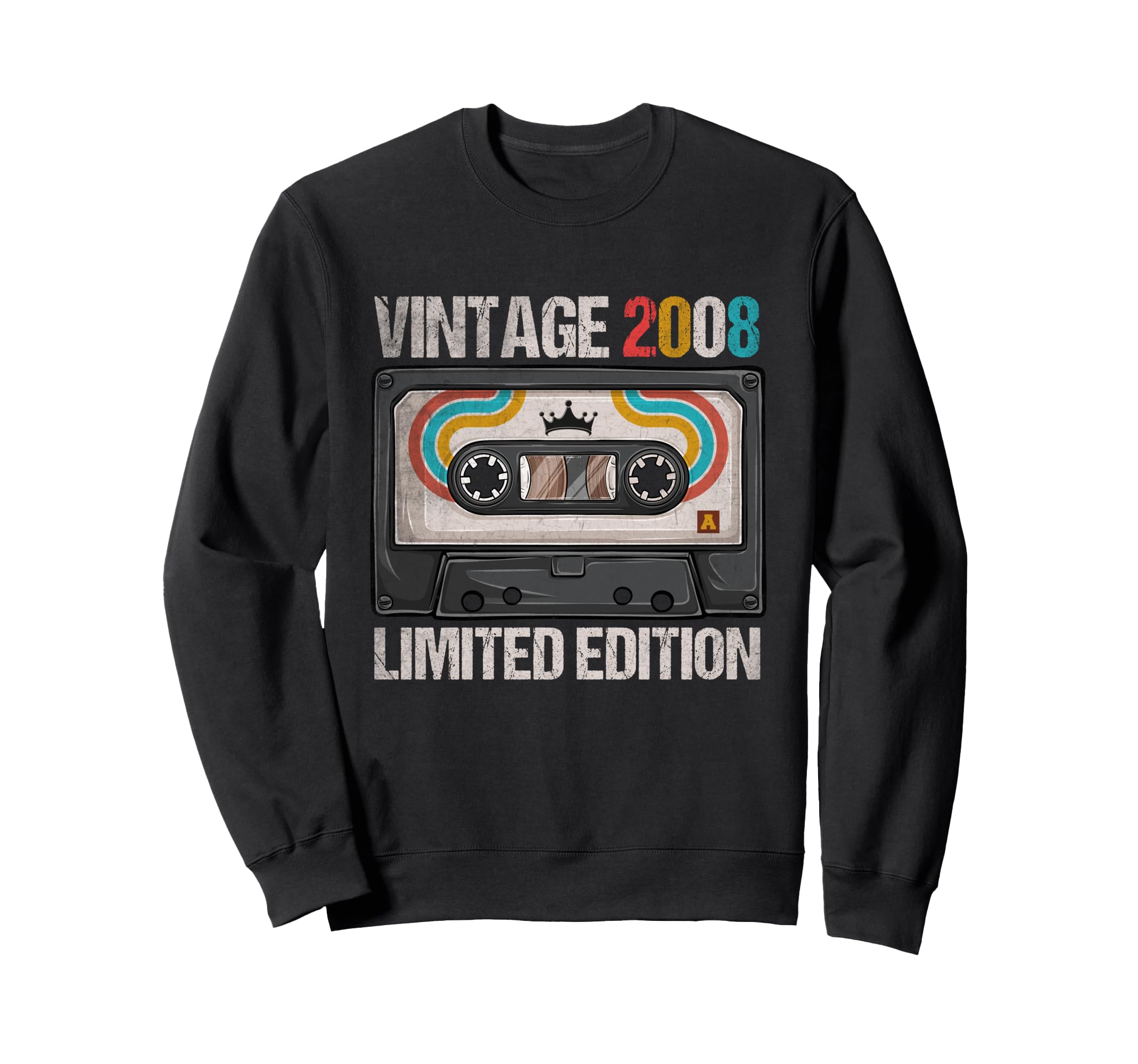 2008 Funny 17Th Birthday Cassette Tape Sweatshirt - Graphic Print Unisex - T-Shirt, Sweatshirt, Hoodie