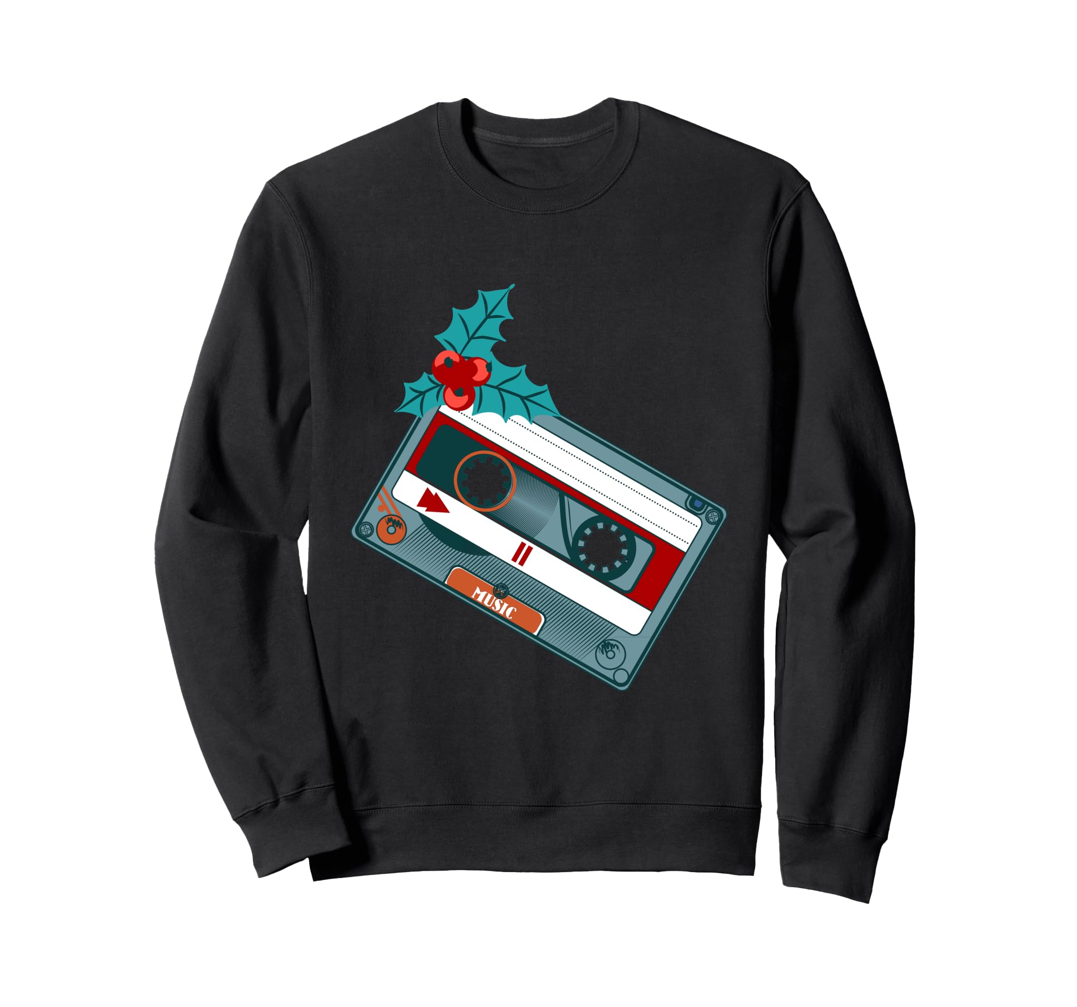 1980S Music Cassette Tape Ugly Holly Sweatshirt - Custom Art Print Unisex - T-Shirt, Sweatshirt, Hoodie
