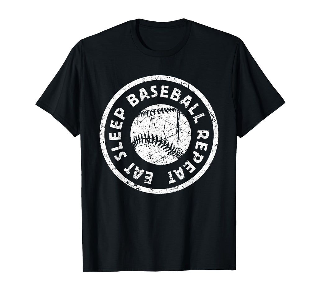 Eat Sleep Baseball Repeat Life Sports Mom T-Shirt - Unique Graphic Unisex - T-Shirt, Sweatshirt, Hoodie