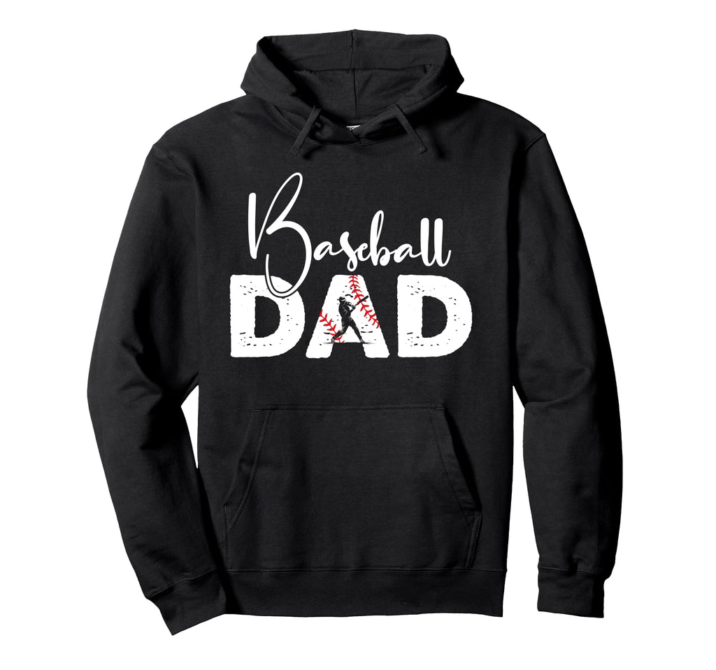 Baseball Dad Funny Heart Present Hoodie - Novelty Apparel Men Women - T-Shirt, Sweatshirt, Hoodie