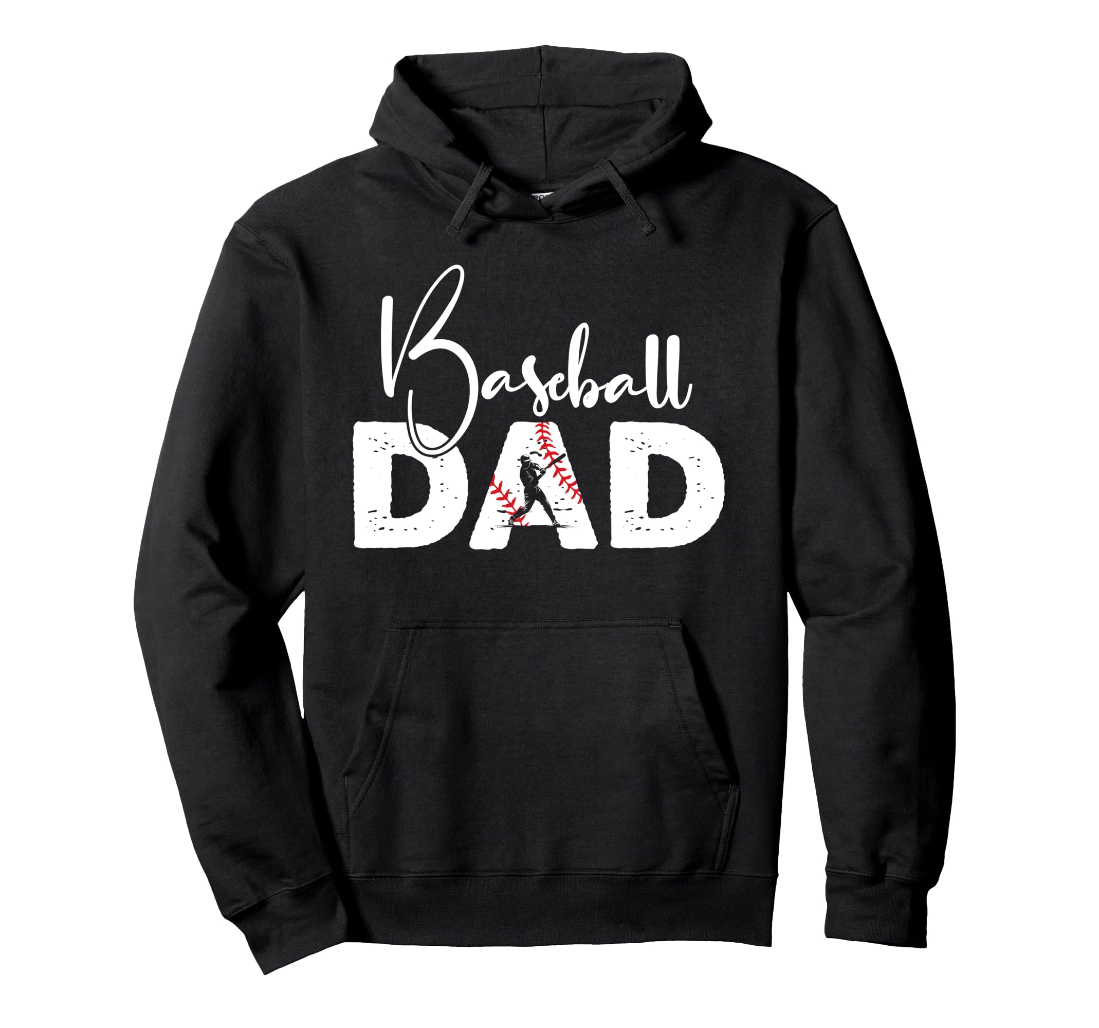Baseball Dad Funny Heart Present Hoodie - Novelty Apparel Men Women - T-Shirt, Sweatshirt, Hoodie