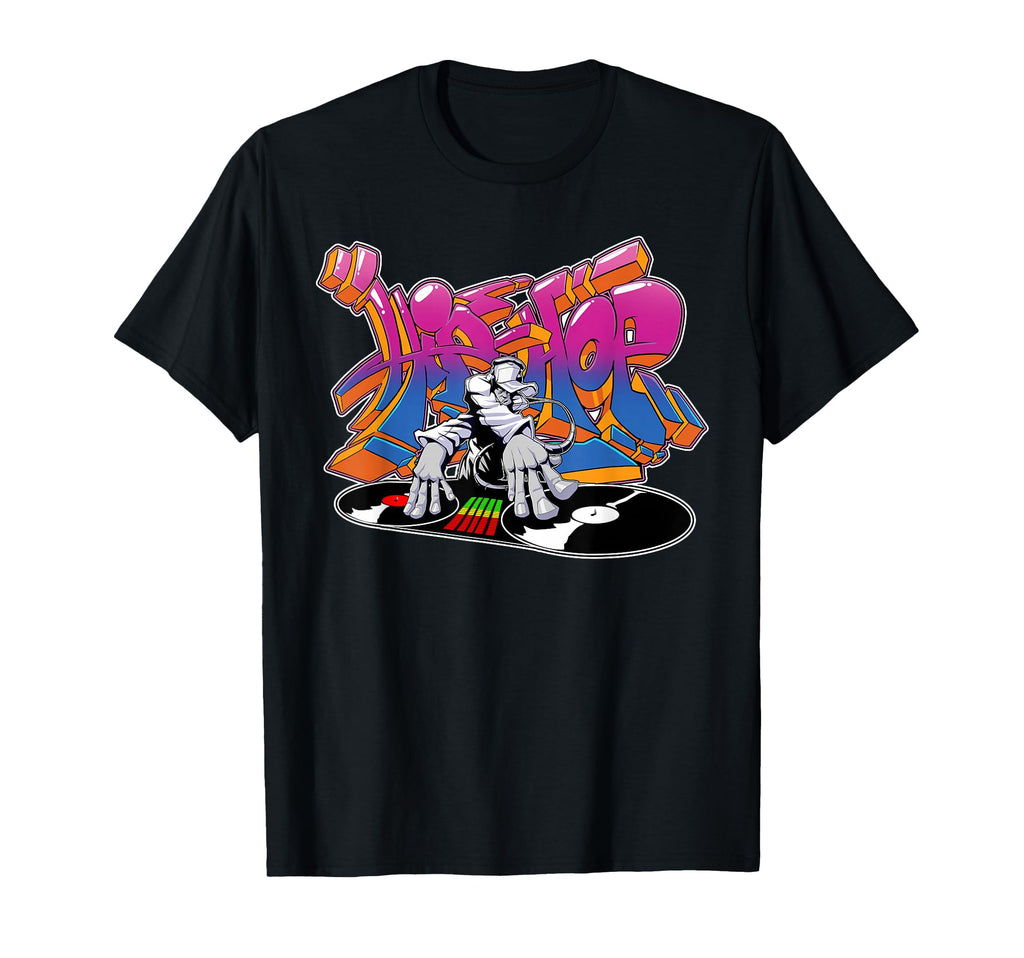 Old School 80S Hiphop Dj Graffiti T-Shirt - Fun Novelty Design Men Women - T-Shirt, Sweatshirt, Hoodie