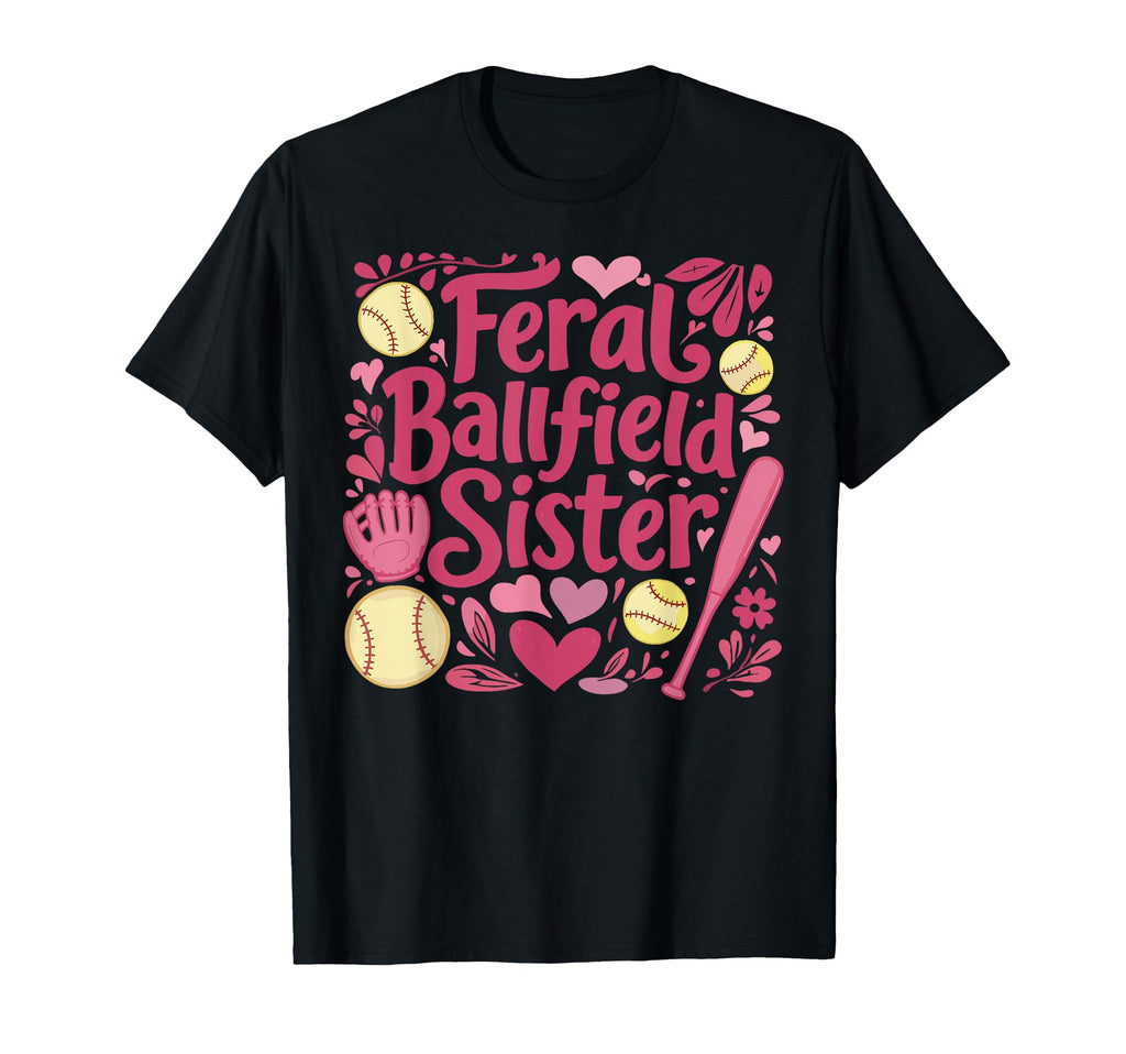 Feral Ballfield Sister Boho Floral T-Shirt - Custom Art Print Men Women - T-Shirt, Sweatshirt, Hoodie