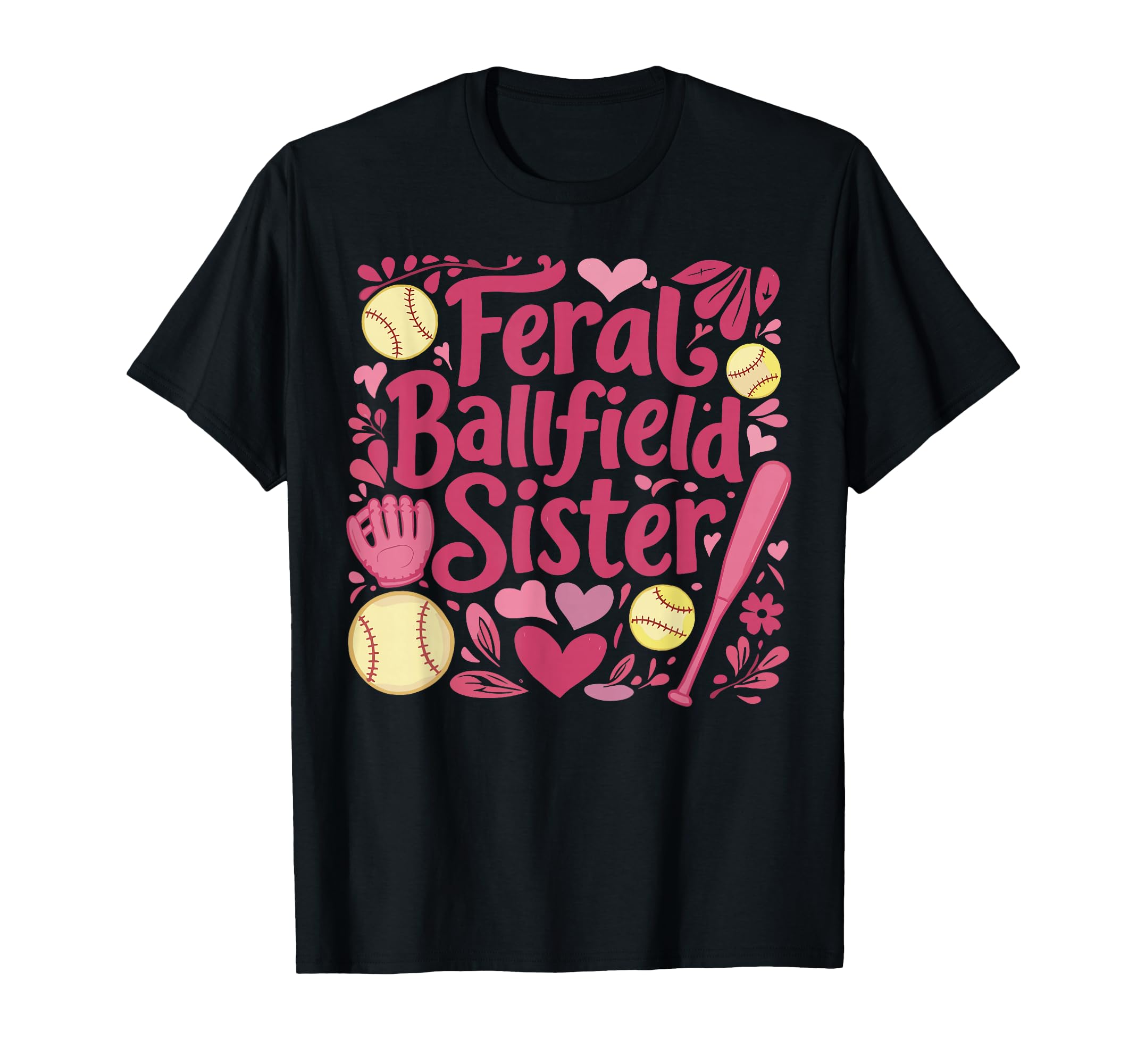 Feral Ballfield Sister Boho Floral T-Shirt - Custom Art Print Men Women - T-Shirt, Sweatshirt, Hoodie