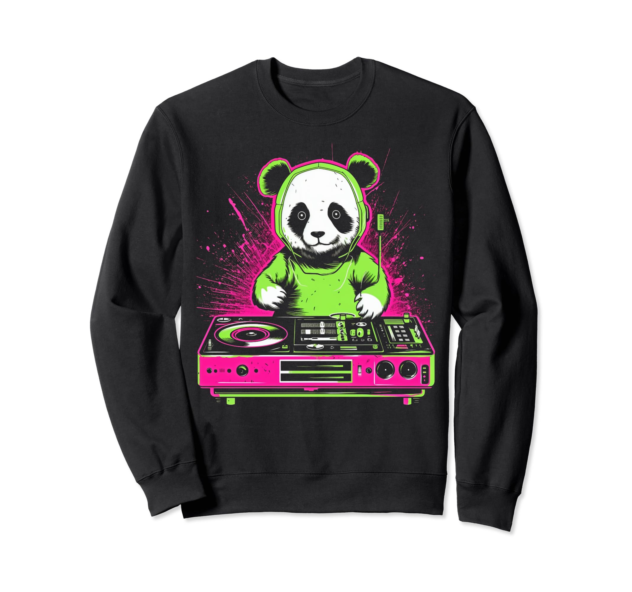 Kawaii Panda Dj Japanese Edm Y2K Sweatshirt - Fun Novelty Design Unisex - T-Shirt, Sweatshirt, Hoodie