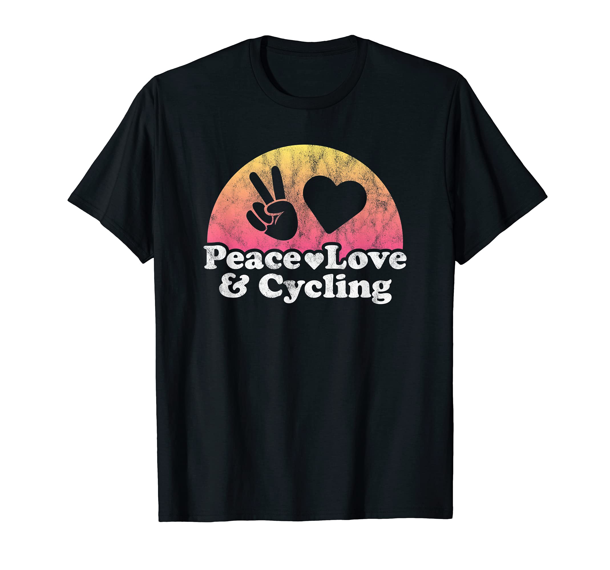 Peace Love And Cycling T-Shirt - Aesthetic Graphic Unisex - T-Shirt, Sweatshirt, Hoodie