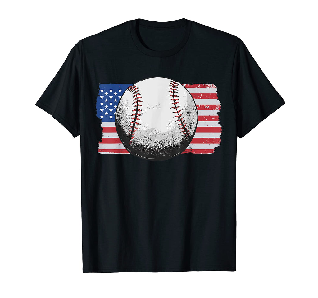 Patriotic Flag Baseball Softball 4 T-Shirt - Minimalist Print for Adults - T-Shirt, Sweatshirt, Hoodie