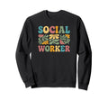 Social Worker Boho Flower Sweatshirt - Aesthetic Graphic Men Women - T-Shirt, Sweatshirt, Hoodie