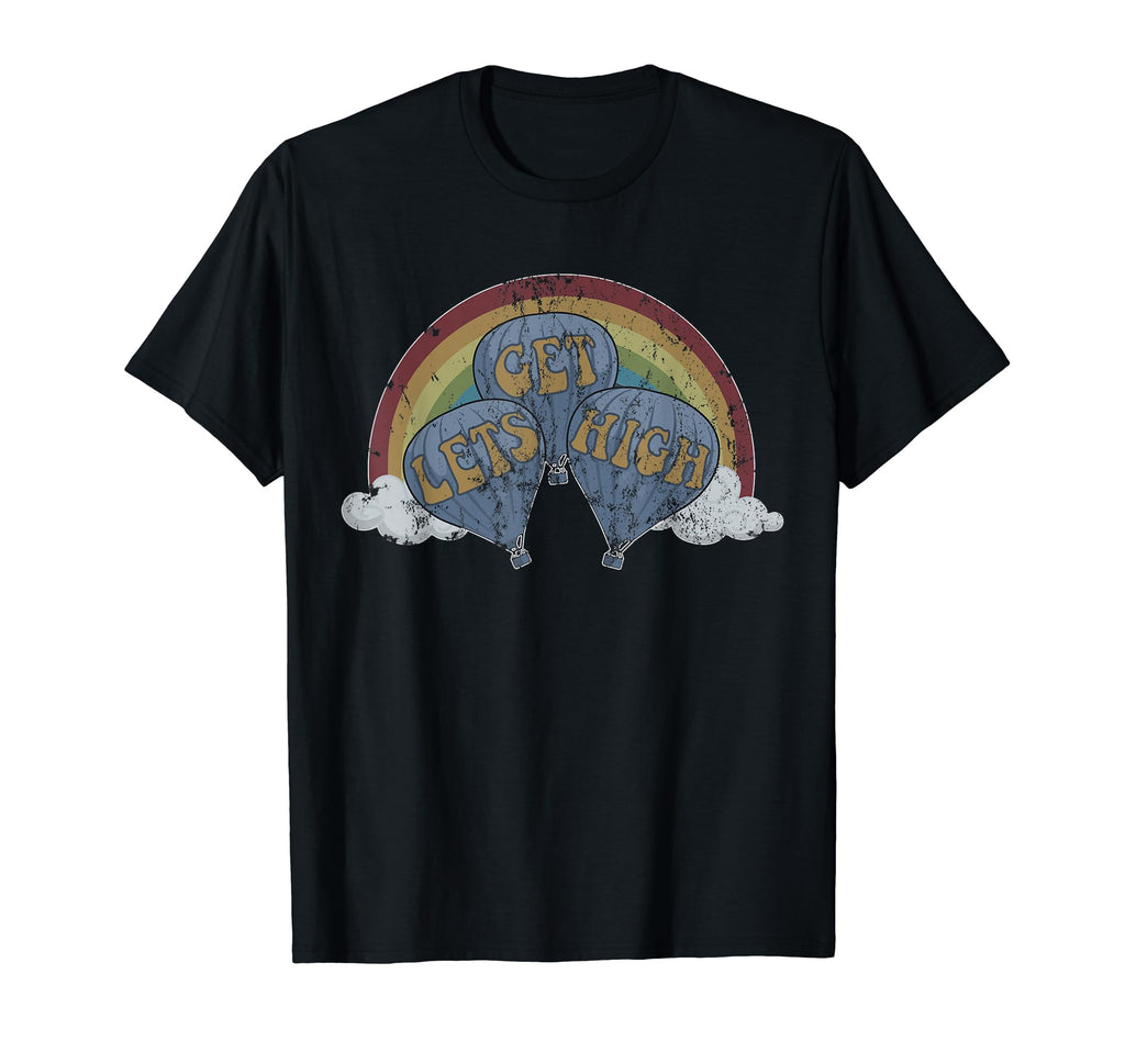 Lets Get High Hot Air Balloon 70S Pot T-Shirt - Unique Graphic Men Women - T-Shirt, Sweatshirt, Hoodie
