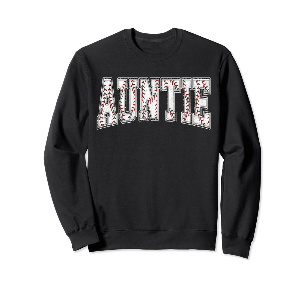 Baseball Auntie Baseball Aunt Sweatshirt - Unique Graphic for Adults - T-Shirt, Sweatshirt, Hoodie