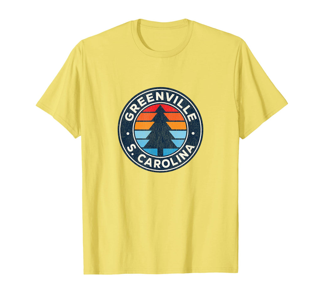 Greenville South Carolina Sc 70S T-Shirt - Minimalist Print Unisex - T-Shirt, Sweatshirt, Hoodie