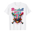 Baseball Auntie Game Day Vibes Ice Cream T-Shirt - Unique Graphic Unisex - T-Shirt, Sweatshirt, Hoodie