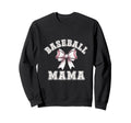 Coquette Baseball Mama Bow Game Sweatshirt - Aesthetic Graphic for Adults - T-Shirt, Sweatshirt, Hoodie
