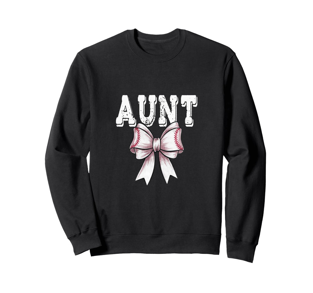 Coquette Baseball Bow Mom Sister Sweatshirt - Unique Graphic Unisex - T-Shirt, Sweatshirt, Hoodie