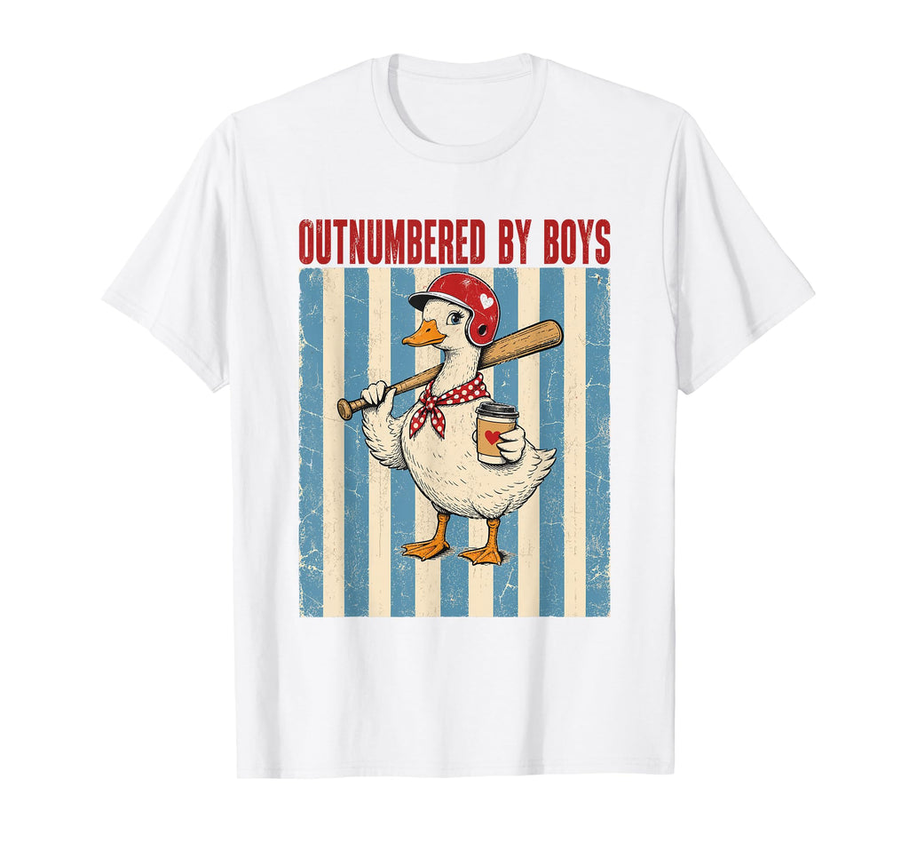 Outnumbered Baseball Mom Funny T-Shirt - Fun Novelty Design for Adults - T-Shirt, Sweatshirt, Hoodie