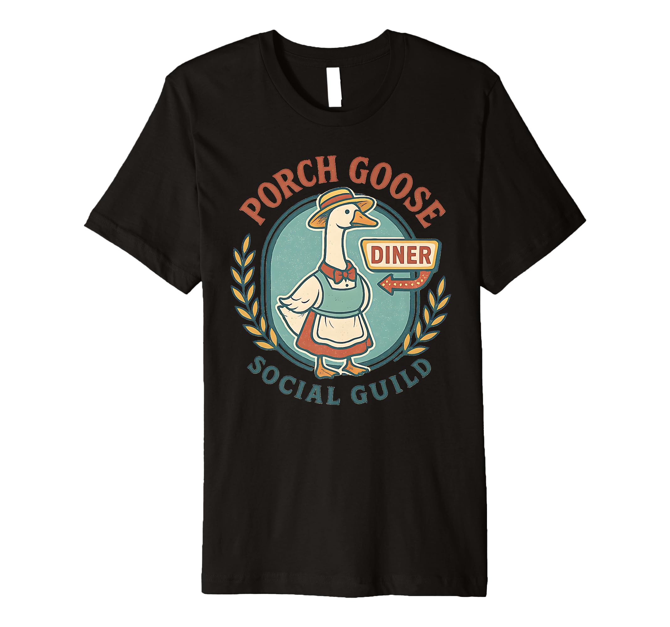 Porch Goose Social Guild Diner T-Shirt - Streetwear Style for Adults - T-Shirt, Sweatshirt, Hoodie