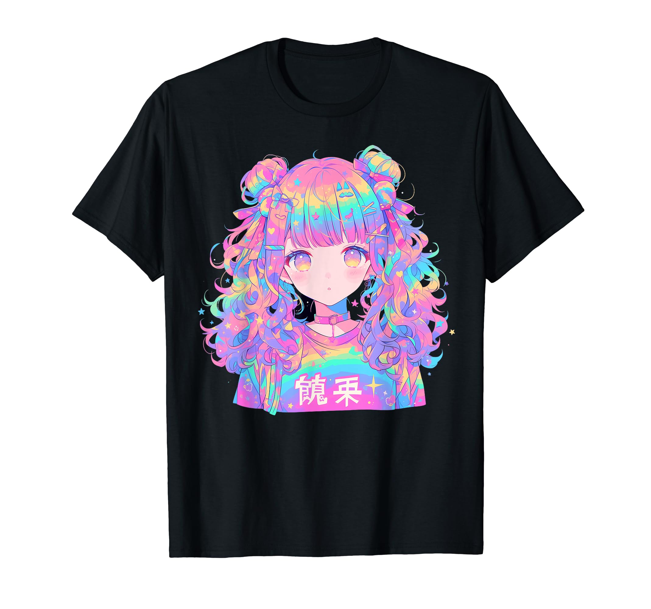 Kawaii Anime Waifu Japan Manga Rainbow T-Shirt - Minimalist Print Men Women - T-Shirt, Sweatshirt, Hoodie