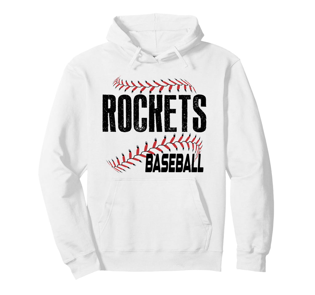 Rockets School Spirit Baseball Mom Team Hoodie - Custom Art Print Unisex - T-Shirt, Sweatshirt, Hoodie