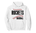 Rockets School Spirit Baseball Mom Team Hoodie - Custom Art Print Unisex - T-Shirt, Sweatshirt, Hoodie