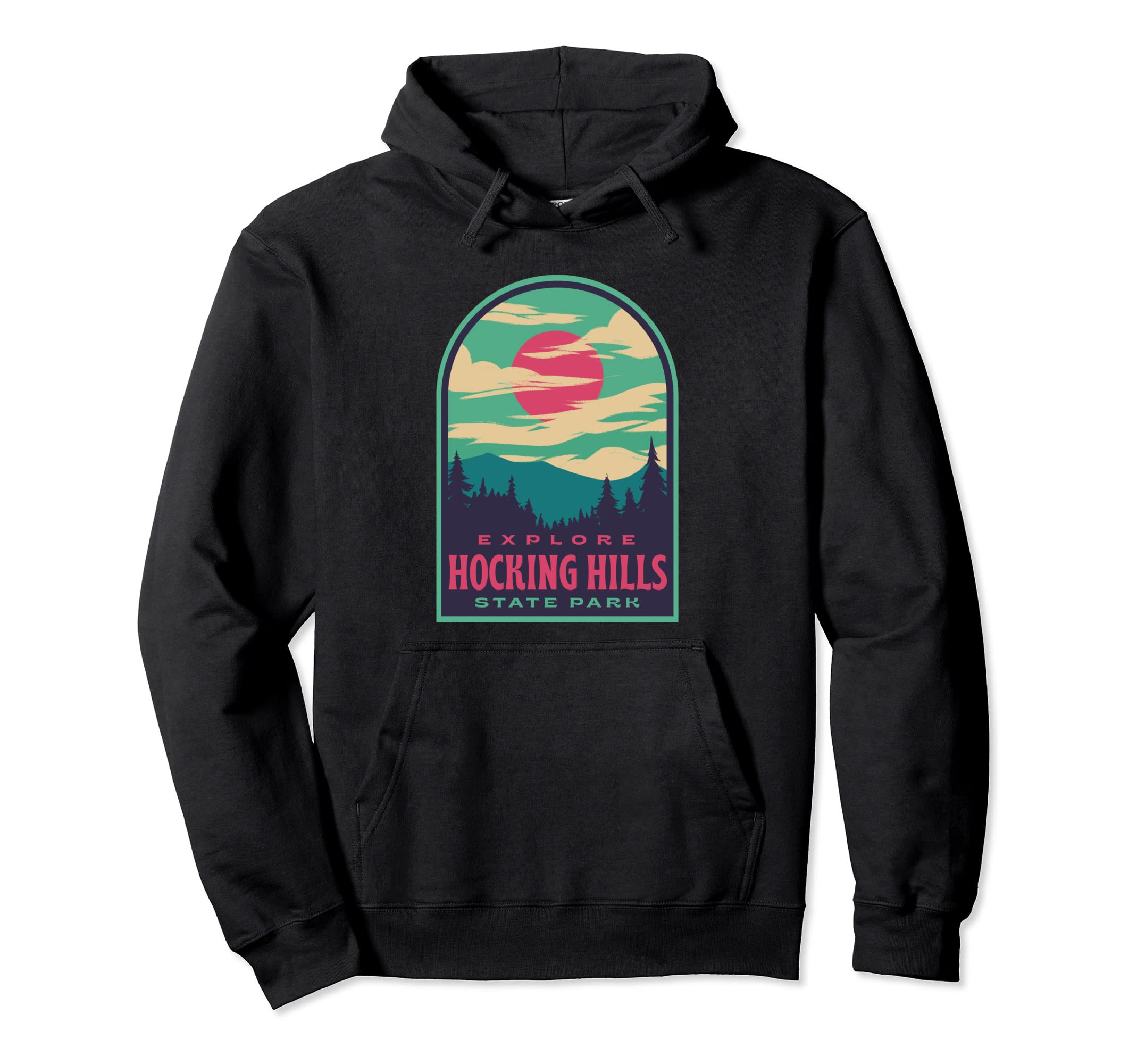 Hocking Hills State Park Sunset Hoodie - Graphic Print for Adults - T-Shirt, Sweatshirt, Hoodie
