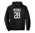 Number 28 Mama Biggest Fan Spirit Wear Hoodie - Novelty Apparel Unisex - T-Shirt, Sweatshirt, Hoodie