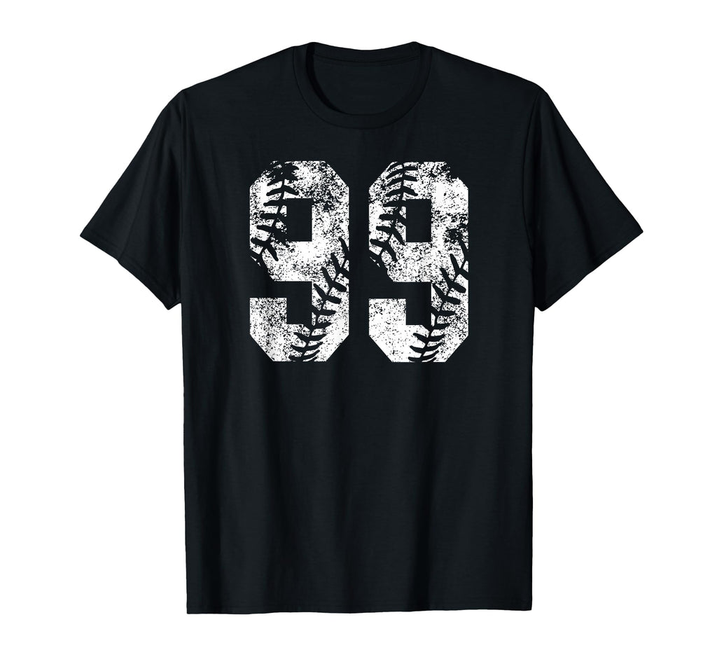 White Baseball Number 99 Jersey T-Shirt - Minimalist Print Men Women - T-Shirt, Sweatshirt, Hoodie