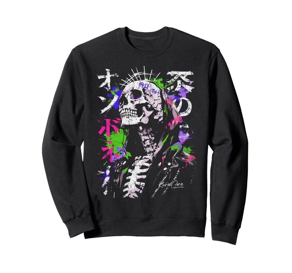 Japanese Streetwear Cyberpunk Y2K Sweatshirt - Minimalist Print Men Women - T-Shirt, Sweatshirt, Hoodie