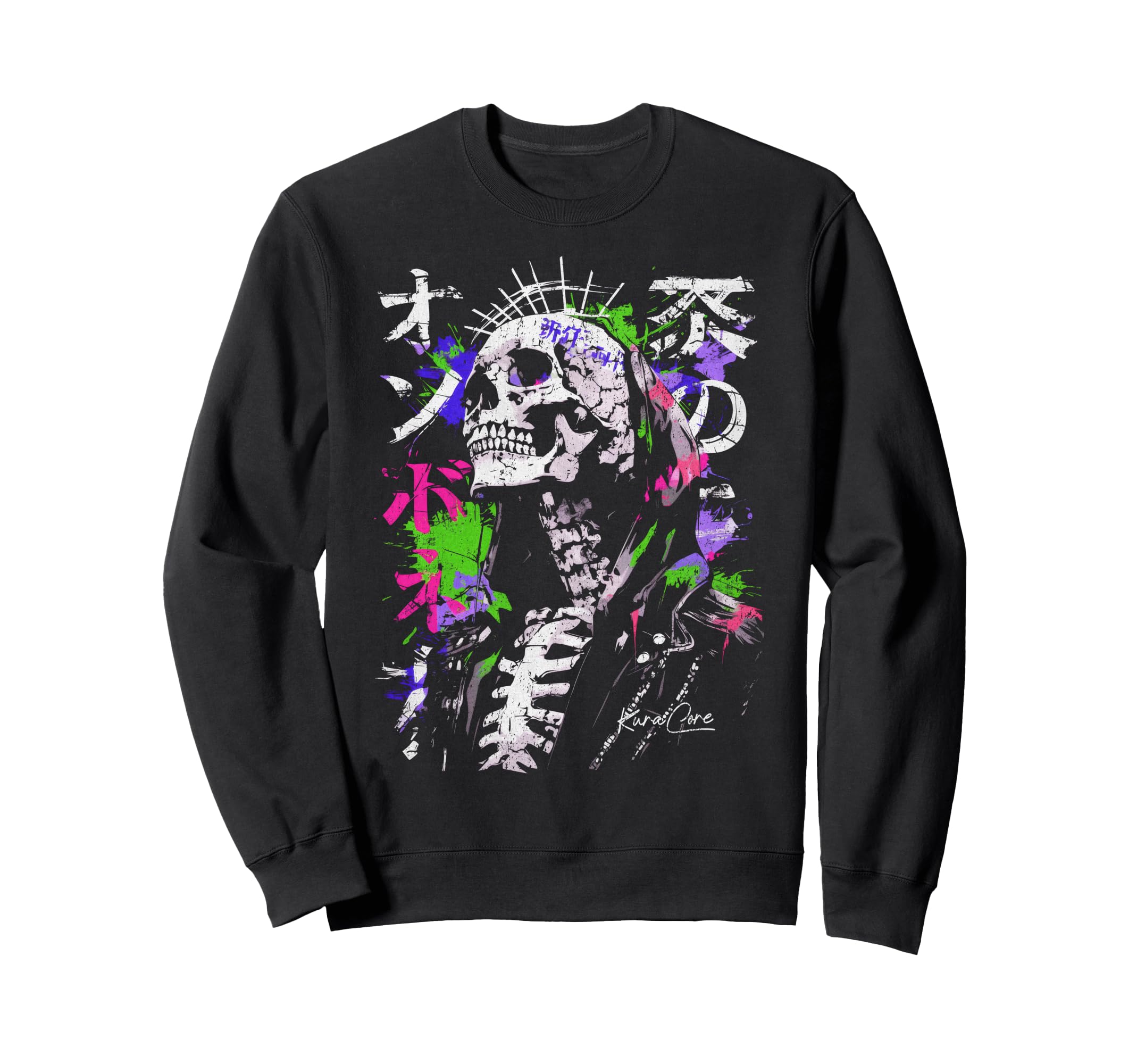Japanese Streetwear Cyberpunk Y2K Sweatshirt - Minimalist Print Men Women - T-Shirt, Sweatshirt, Hoodie