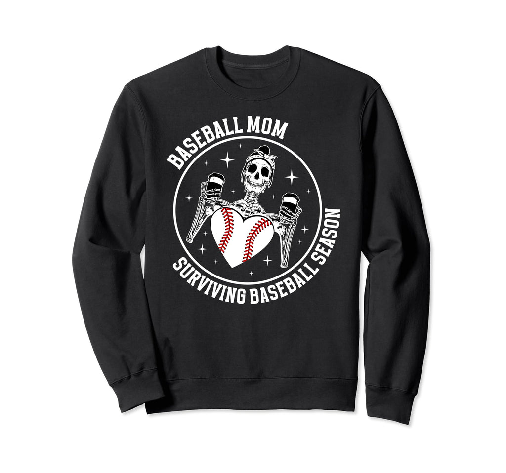 Baseball Mom Funny Mom Baseball Sweatshirt - Aesthetic Graphic for Adults - T-Shirt, Sweatshirt, Hoodie