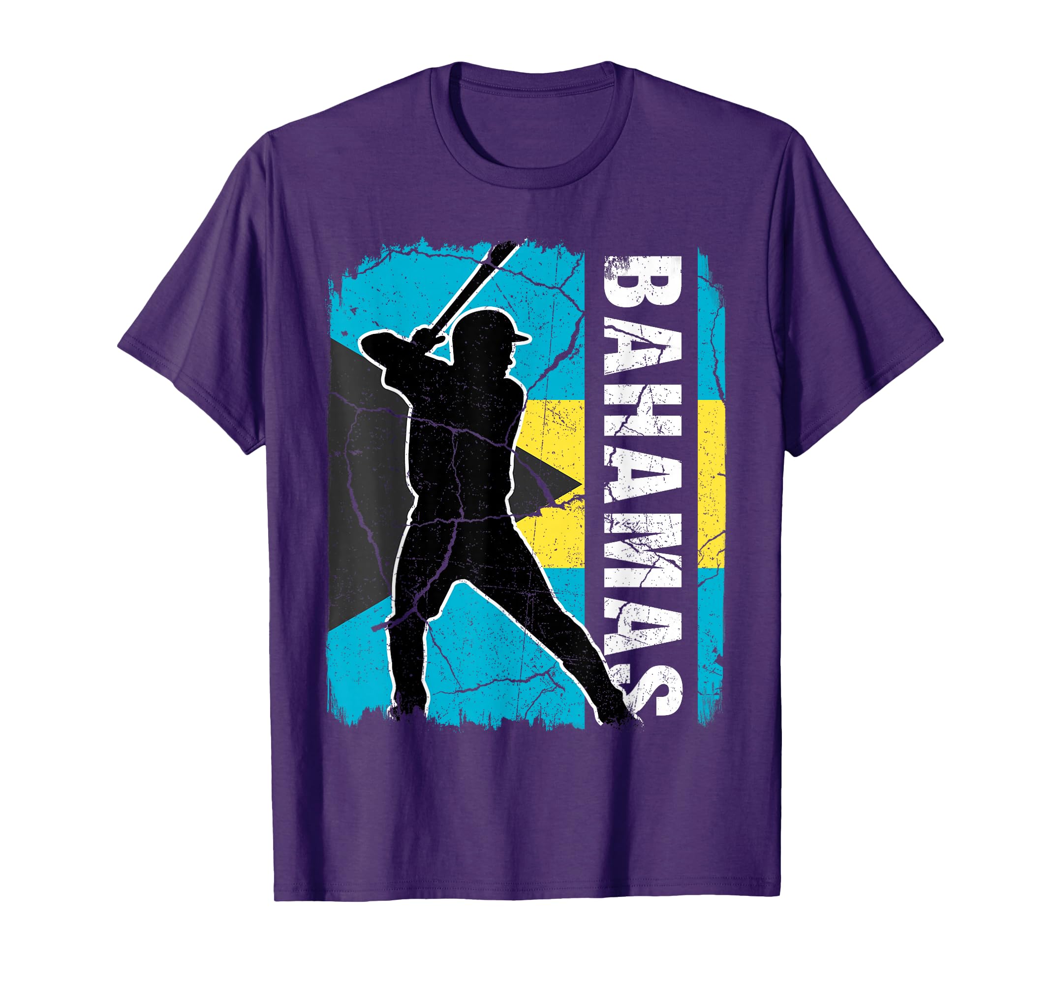 Bahamian Baseball Player Bahamas Flag T-Shirt - Streetwear Style Unisex - T-Shirt, Sweatshirt, Hoodie