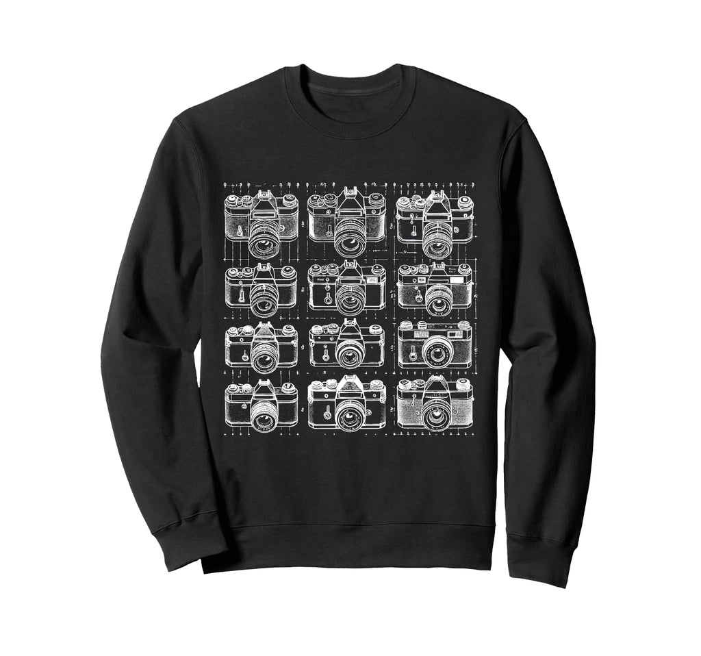 Camera Grid Sweatshirt - Casual Everyday Wear for Adults - T-Shirt, Sweatshirt, Hoodie