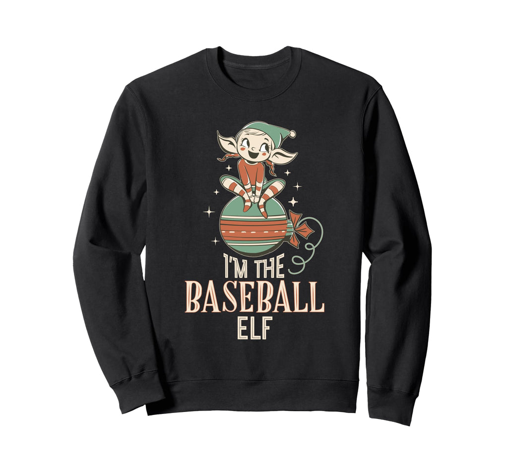 Im Baseball Elf Matching Family Sweatshirt - Minimalist Print Men Women - T-Shirt, Sweatshirt, Hoodie